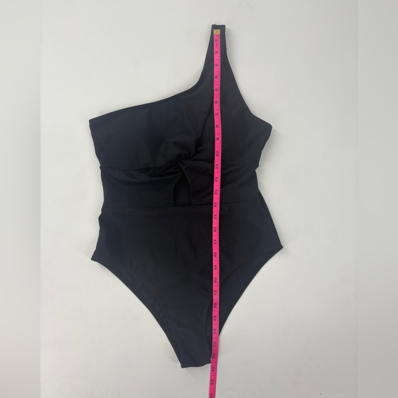 Black One-Shoulder Swimsuit - Picture 8 of 8
